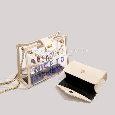 Niche Printed Jelly Bag 2021 New All-match Chain Female Bag Lightweight Broadband One-shoulder Messenger Bag photo-3