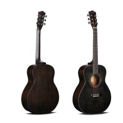 Black color matte high quality wood mini 36 inch acoustic guitar for sale