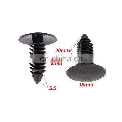 Used for 7.6MM hole Black nylon plastic car clips for cars