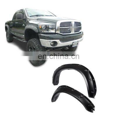 For Dodge ram 1500 ABS Plastic Black Wheel Arch Fender Flare