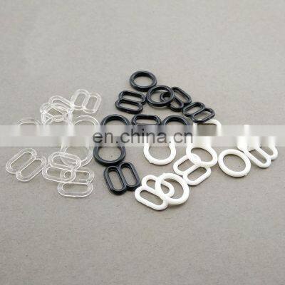 10mm Transparent Strap Lingerie Adjuster Bra Plastic Rings And Sliders