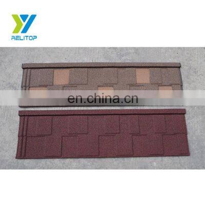 Kenya shingle type roof sheet color natural stoned metaled roof tiles