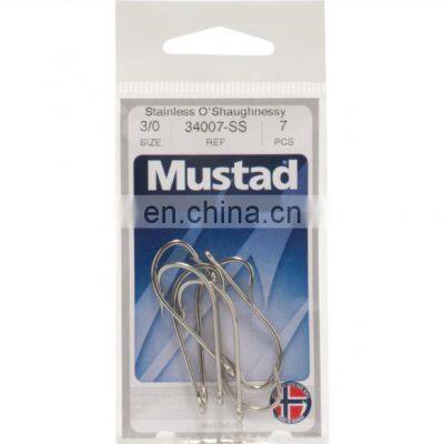 10bags Mustad Norway Origin fish hook 34007-ss boat deep sea fishing saltwater Fishing Hook