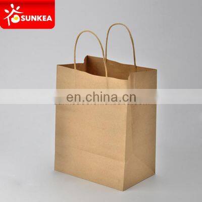 Brown kraft wax coated paper food packaging bag