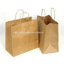 Bulk Pricing and Fast Shipping 12x7x17 paper bag with handle paper grocery bags