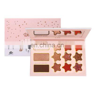 2020 popular cosmetic custom christmas eyeshadow palette packaging