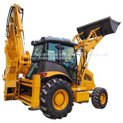 China Factory MAP New compact 4WD Heavy Duty whole frame Backhoe Loader For Sale