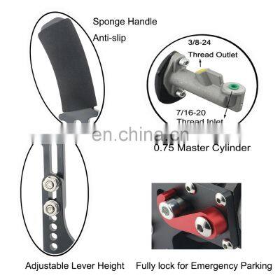 AOSU Aluminum Auto Parts Universal E-brake Drift Race Long Vertical Hydraulic Handbrake