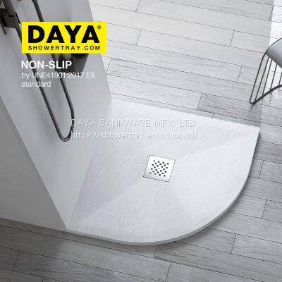 DAYA Wholesale White Matt Artificial Stone Shower Tray Stone Shower Base