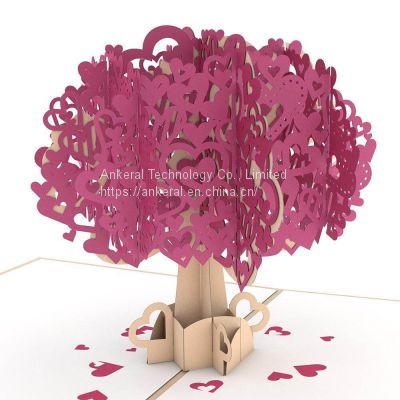 Heart Tree Valentine’s Day 3D Cards Customized Printing Best Quality China Wholesale Factory