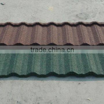 Hot sale rainbow tile stone coated steel roofing tile