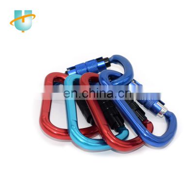 25kn/2500kg custom LOGO rescuing mountain/rock climbing twist locking snap karabiner Aluminum gold black carabiner hook