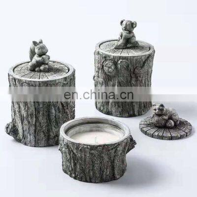 Eco-Friendly Custom Cement Candles Jar Holder Container Home Decoration Luxury Fragrance Scented Soy Wax Candles photo-5