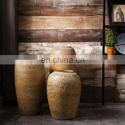 Farm House Style Decorative Clay Ceramic Antique Retro Large Floor Vase photo-3