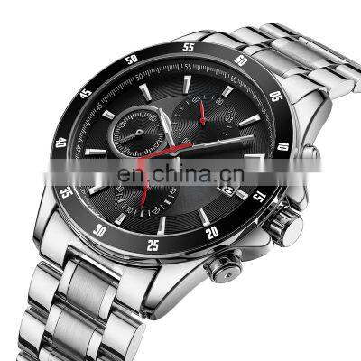 2022 NIBOSI Mens Fashion Casual Quartz Chronograph Watches Fashion Luminous Stainless Steel Band Wristwatches for Men Custom photo-5
