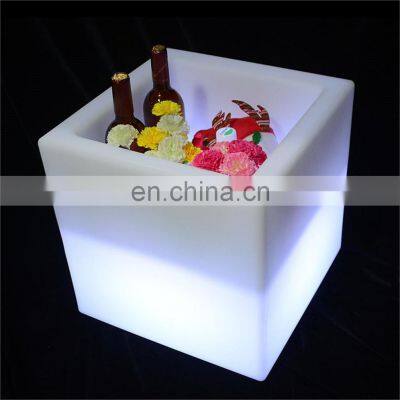 OEM custom beer champagne plastic glowing led illuminated ice bucket for party led ice bucket for champagne wine bottle