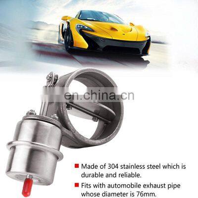 2.5in 63mm Car Exhaust Control Valve Boost Vacuum Activated Exhaust Cutout/Dump Air Vent Outlet Fit for E30 Silver photo-4