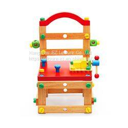 Beech Wood Detachable Working Chair DIY Education Toy photo-2