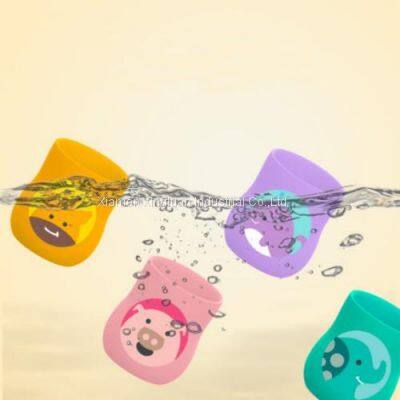 Baby Drink Cup Children's Water Cup Household Baby Slant Cup Drinking Sippy Cup Drop Proof Silicone Straight Drink Cup photo-2