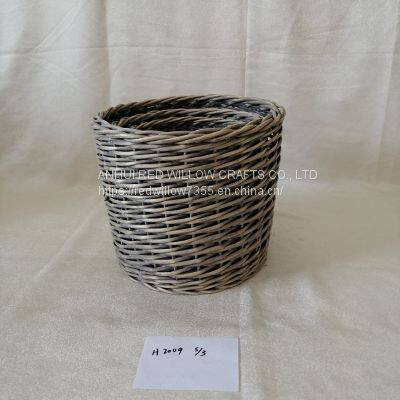 Natural Willow Basket Wicker Storage Baskets Flower Pot for Home