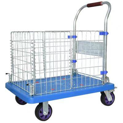 Heavy Duty Trolley With Fence Carts for supermarkets and homes