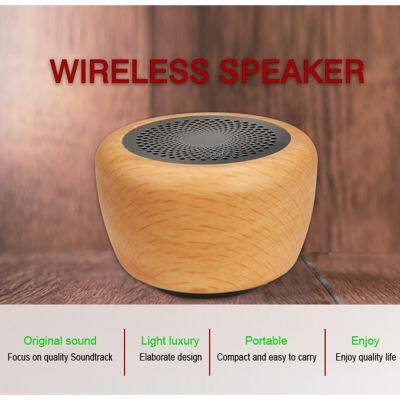 Wooden Bluetooth Speaker Eco-friendly Bamboo OEM Logo Small Portable Stereo Wireless Speaker photo-4