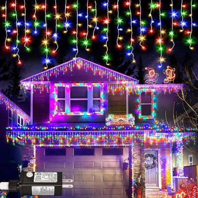 Waterproof Outdoor Indoor LED Meteor String Lighting Decor Hanging Lamp Fairy String Light Christmas Light for Party Holiday