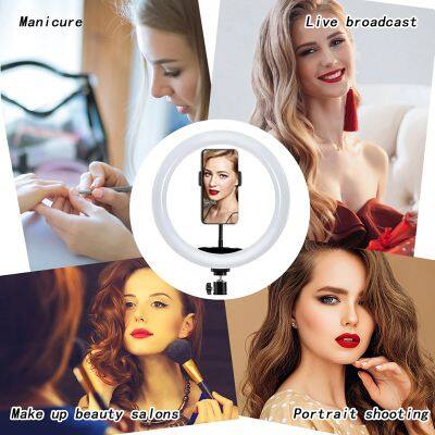 25% off New 10 Inch 10inch 26cm Super Bright LED Mobile Phone Live Broadcast Ring Light Ringlight Ring Lamp Fill photo-5