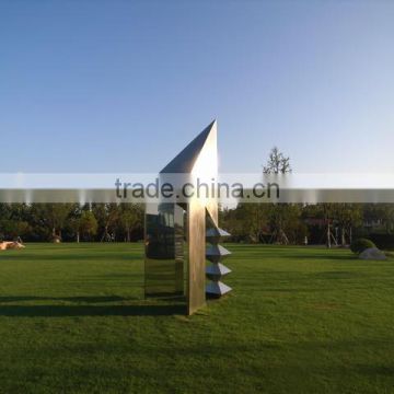 stainless steel garden metal polished sculpture