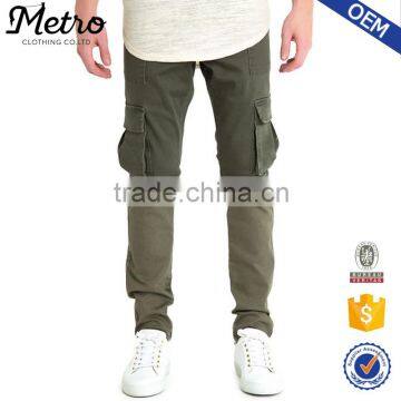 New Style Custom Wholesale Mens Cargo Pants in Olive