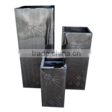 High quality best selling eco friendly Set of Square Zinc flower vase from Viet Nam