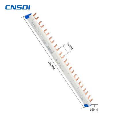 CNSDI Fork Type 63A Copper Comb Busbar With 12 Modules for Circuit Breaker photo-2