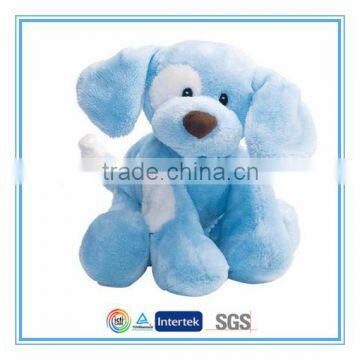 Custom blue stuffed plush dog toys for kids