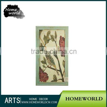 Beautiful Bird and Flower Abstract Artwork Fabric Painting for Collection