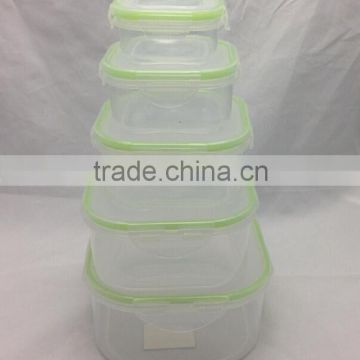 5 pcs one set of CCFC-P003 Plastic Take away Storage food container Microwave food container airtight food container