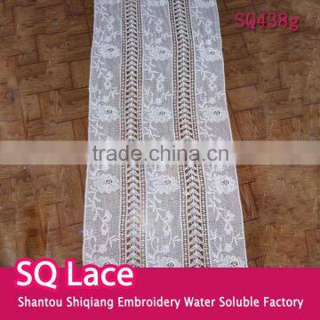 2016 embroidery lace fabric milk silk bar code lace for garment accessory