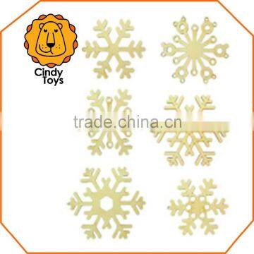 DIY Wooden Craft Hanging Ornaments Snowflakes 6 Pcs for Kids photo-2
