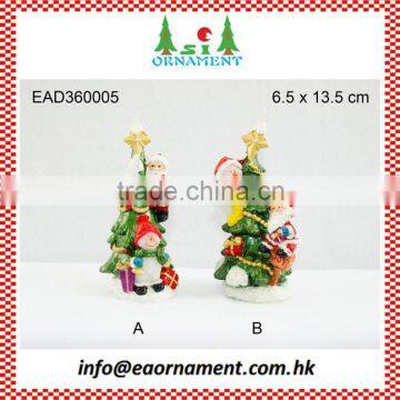 Christmas tree with santa of christmas candle