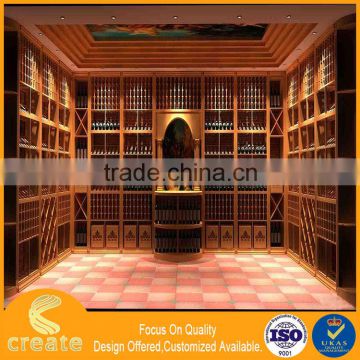 Customized wooden special house design for wine display stand cabinets & case from China factory