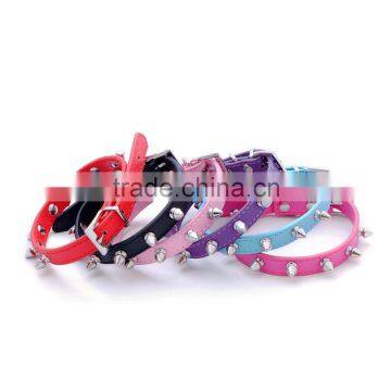 Wholesale Pet Supplies Plain Pet Collars Personality Bullet Nail Dog Collar photo-3