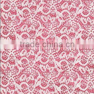 fashion cotton/nylon ivory lace fabric wholesale for garments