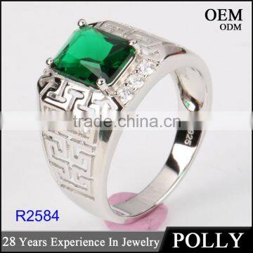 Custom 925 sterling silver stone men ring model 2016 new arrive