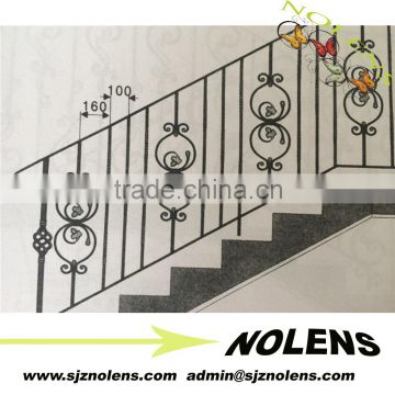 handforged wrought iron stair railing/Outdoor stair handrail