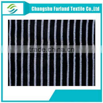 black white stripe fabric three thread fleece fabric