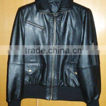 custom 100% polyester men leather jacket made in china wholesale