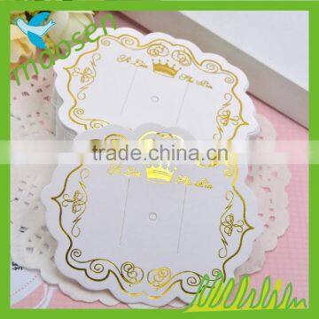 Earring jewelry card black jewelry card folding paper jewelry card