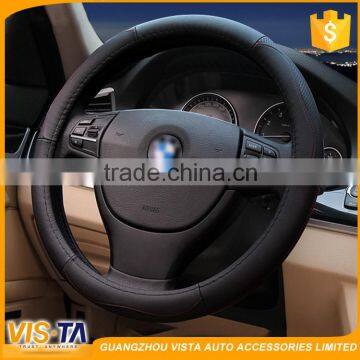 Factory Supply Bus Steering Wheel Cover , Custom Design Heated Genuine Leather Car Steering Wheel Cover