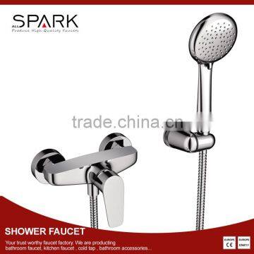 Surface mounted brass shower faucet set with head shower I15-301