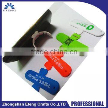 High definition printed mobile phone display stand,one touch silicone mobile phone stand