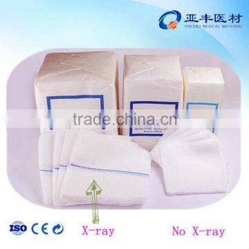 X-ray detectable absorbent gauze swabs, white, soft